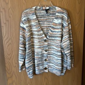 Lane Bryant 3/4 length sleeves multi-color sweater 18-20.